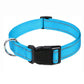 Basic hundhalsband i turkos nylon med reflexdetaljer och justerbar passform.