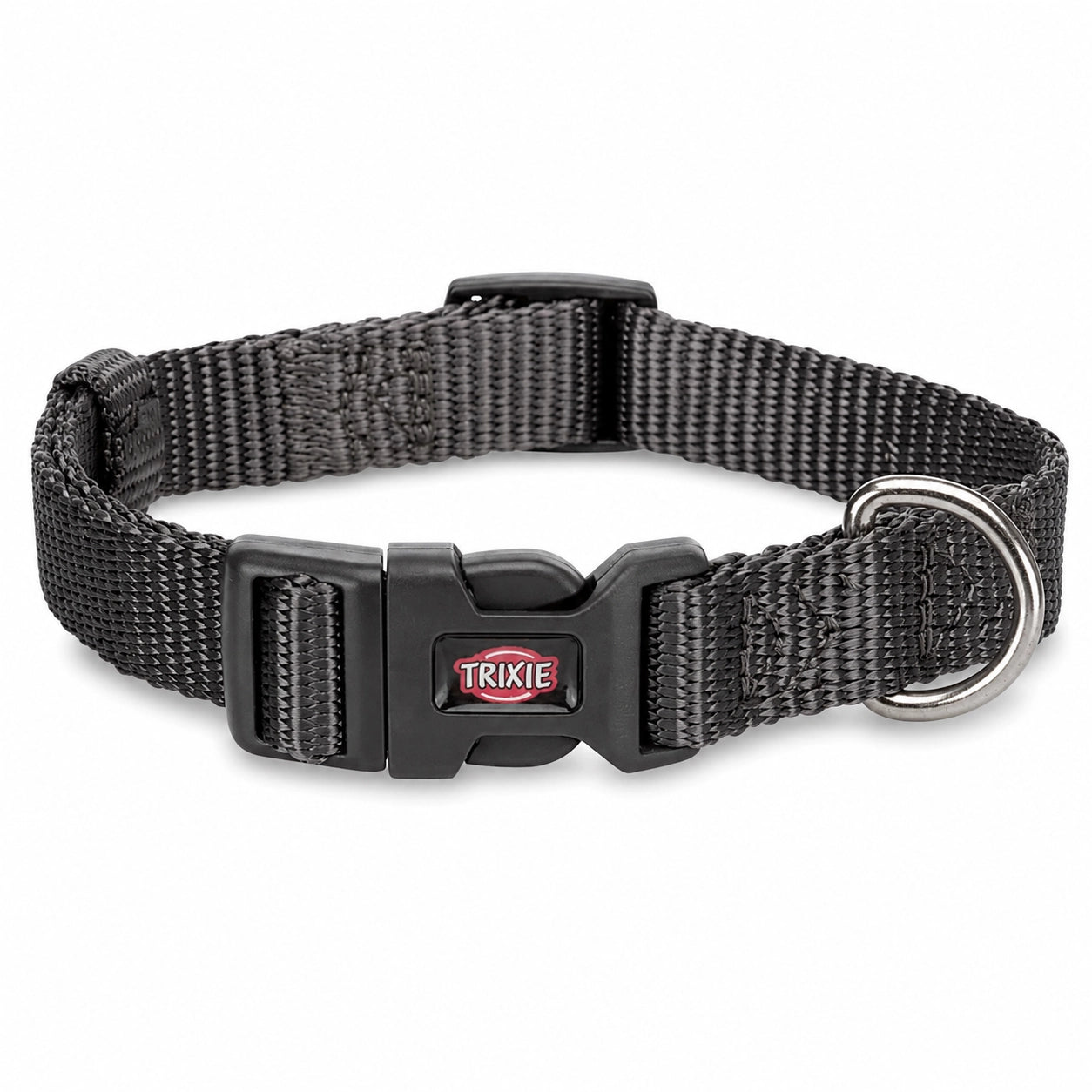 Trixie Premium halsband i grafit för valpar och små hundar med justerbar passform 15–25 cm.