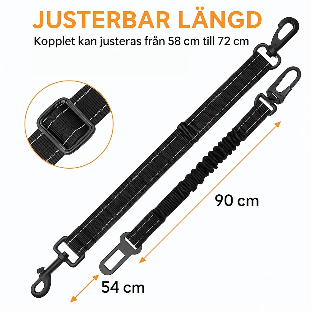 SECURPET Bilsele med Dubbla Fästen